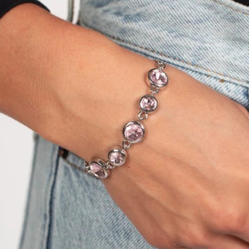 Paparazzi Jewelry Accessories - Classically Cultivated - Pink Bracelet - Vintage